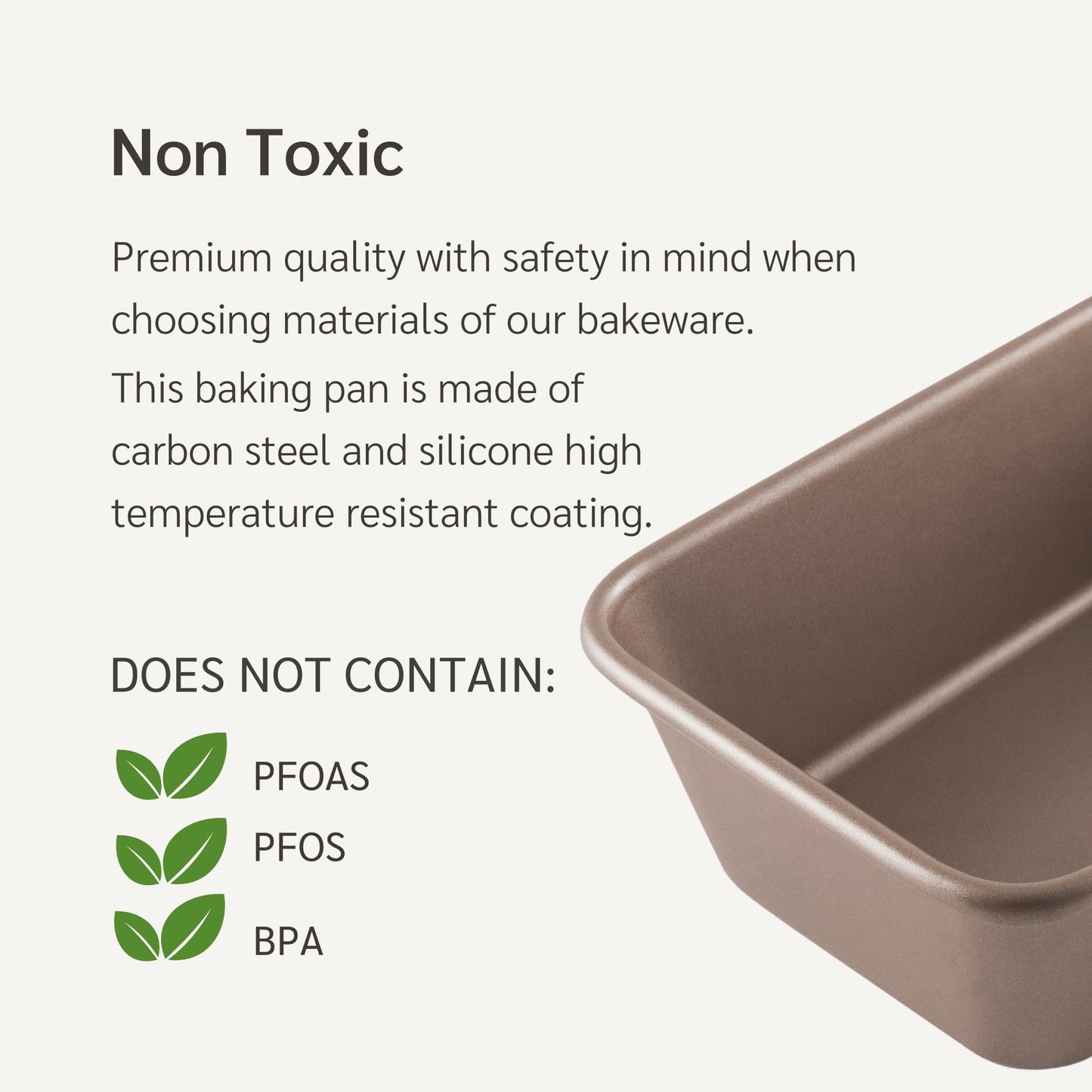 HAPPIELS Premium PFOA free Nonstick Baking Pans Bundle of 4 items: 13 x 18 inch Half Baking Sheet Set of 2, 5 x 9 inch Loaf Bread Pan, 9 x 13 inches Cake Baking Pan
