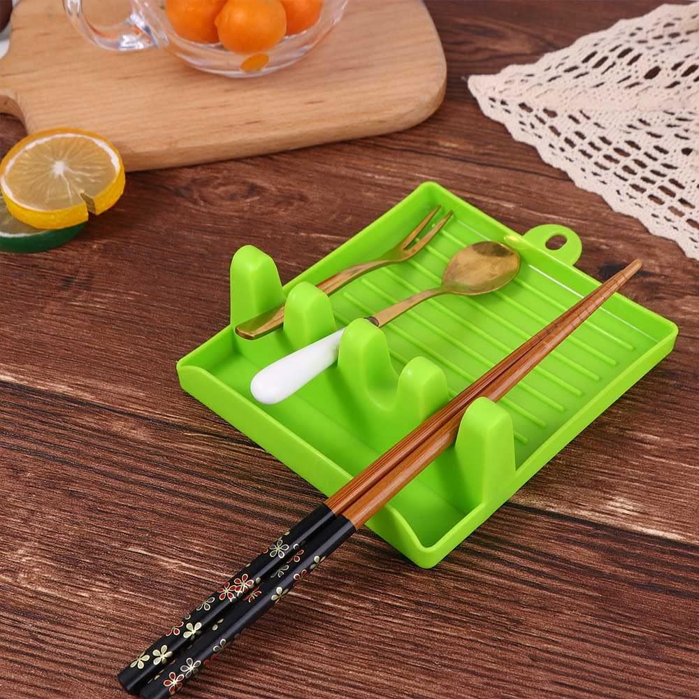 Pot Lids Holder Organizer and Plastic Spoon Rest, Hangable Kitchen Utensils Holder