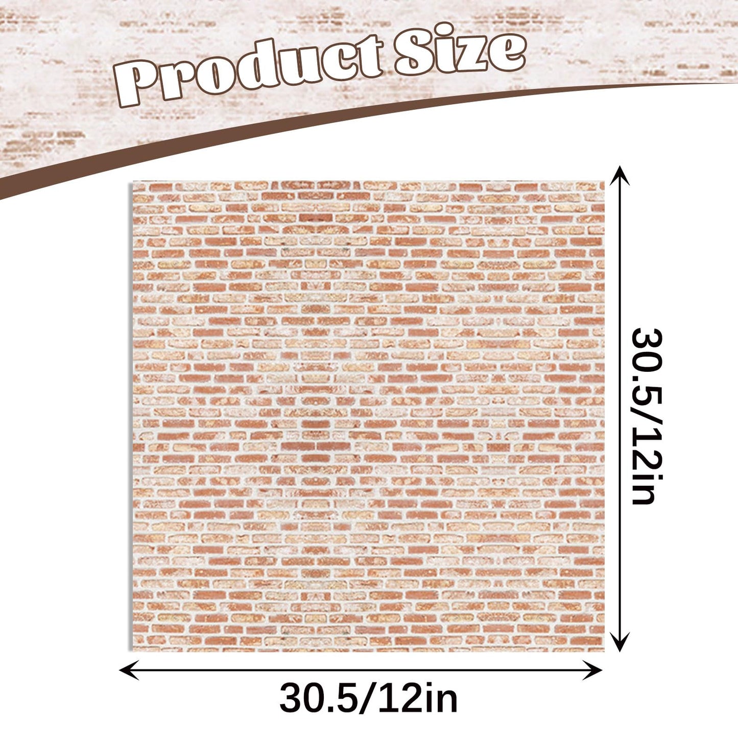 24 Sheets Scrapbook Paper Double Sided Weathered Brick Wall Pattern Decorative Craft Paper for Industrial Card Making, Junk Journal, Urban Art and Photo Decor (Brick Wall Texture, 12x12 Inches)
