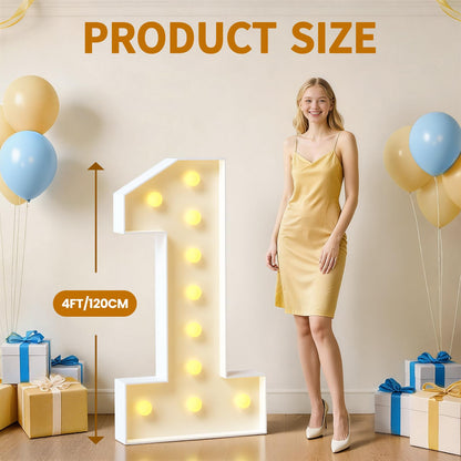imprsv 70 Marquee Numbers, 4FT 70 Light Up Numbers for 70th Birthday Decorations, Large Marquee Light Up Number Sign for Anniversary Party Decorations (Need to Assemble)