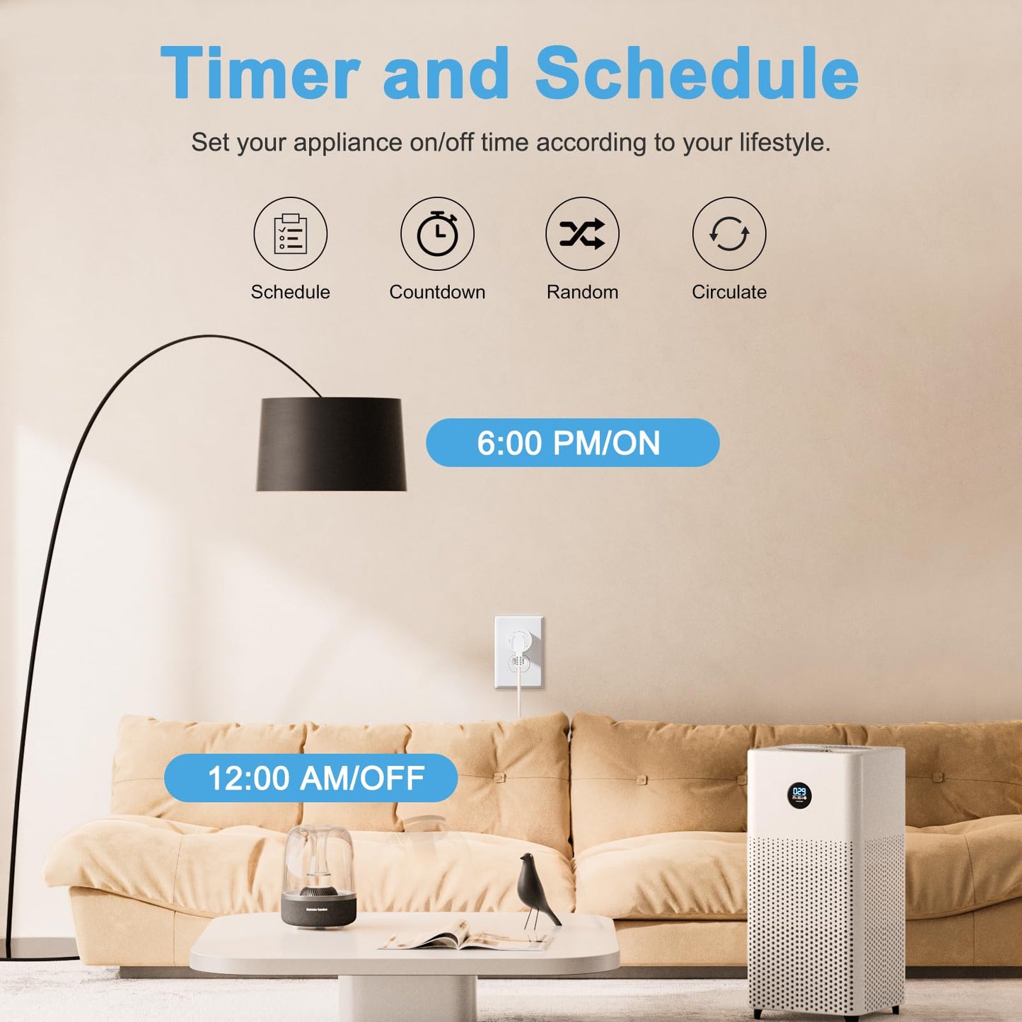 EIGHTREE Matter Smart Plug 𝗛𝗼𝗺𝗲𝗸𝗶𝘁 𝗦𝘂𝗽𝗽𝗼𝗿𝘁𝗲𝗱 𝗛𝘂𝗯 𝗥𝗲𝗾𝘂𝗶𝗿𝗲𝗱, Smart Plugs That Compatible with Alexa & Google Home, WiFi Plug w/Remote Control, Timer & Schedule 2.4GHz Wi-Fi