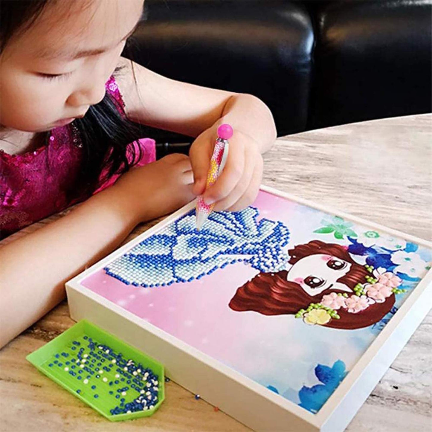 Ovelur 7 Piece Diamond Painting Accessories Pens with 5 Piece Diamond Painting Wax Storage, 5D Diamond Art Pens Tools for Adult Kids (Drill Pens)
