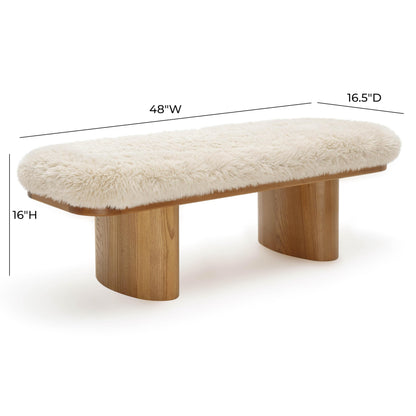 First of a Kind Bench in Natural Ash Wood
