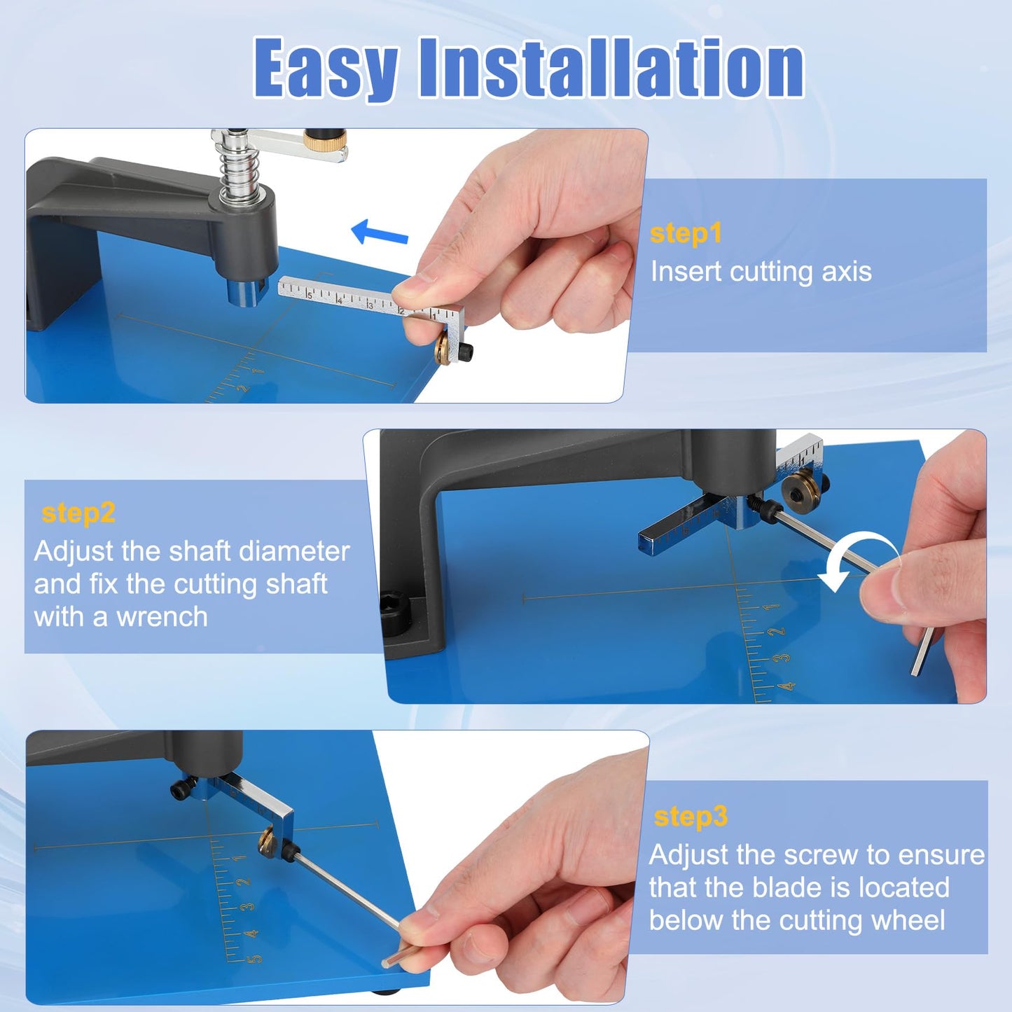 Glass Circle Cutter Kit for Stained Glass, Mosaic, DIY Crafts – Adjustable 0.39–3.93" Lens Circle Cutter with Non-Slip Mat, Gloves, Glass Cutter, Pliers, Hammer, & 1 pc Stained Glass (Random Color)