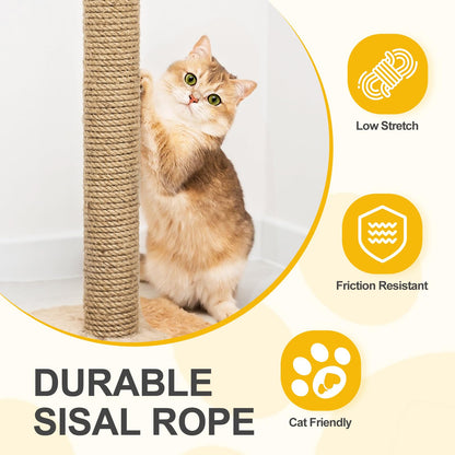 Jute Twine String - 328ft Eco-Friendly 5mm Natural Cord for Crafts, Packaging & Cat Scratchers | Heavy-Duty Rope for Garden Tying, Gift Wrapping & DIY Decor