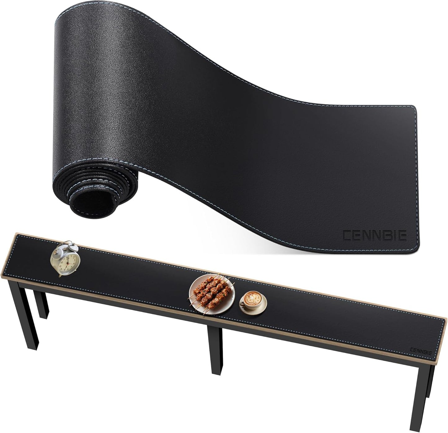 63 5.9 Inches CENNBIE Console Table Leather Cover - x Sofa Table Narrow Long Mat - TV/Media/Gaming/Center Console Table