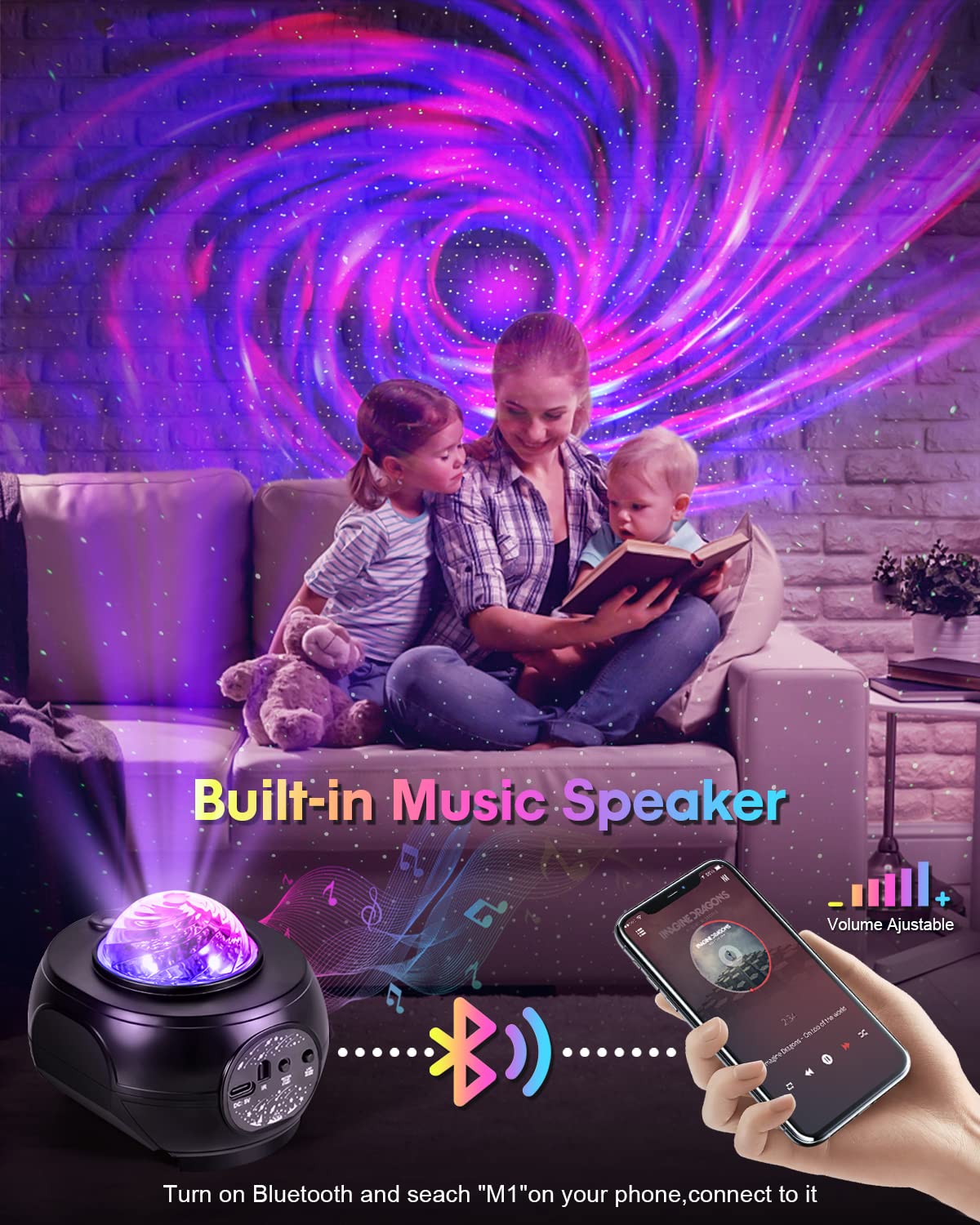 Star Projector Galaxy Light, Galaxy Projector for Bedroom with APP Remote Control, Timer - Night Light Projector for Kid Adult Aurora Light Projector