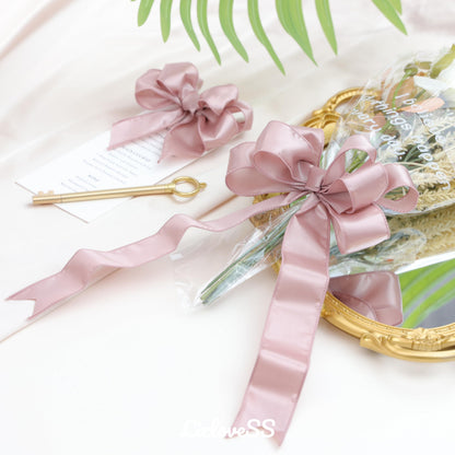 LIZLOVESS Dusty Rose Satin Wired Ribbon 1.5 Inch, Dusty Pink Wire Edge Ribbon for Gift Wrapping, Baby Shower, Wedding Decor, Christmas Tree, Crafts, Wreath Supplies 25 Yards