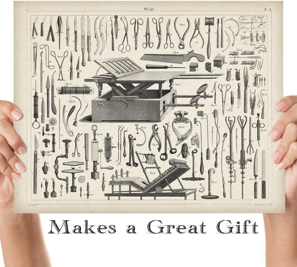 11x14 Vintage Medical Instruments - Unframed Art Print - Great Gift For Doctors and Nurses