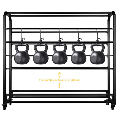 Fabric Roll Storage Rack with Wheel Adjustable Hanging Rod Bracket Display Shelf