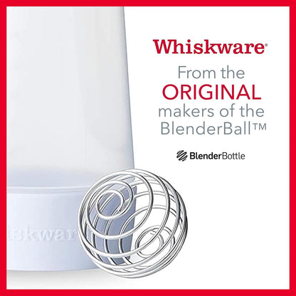 Whiskware Pancake Batter Bottle with BlenderBall Wire Whisk, Dispenser Bottle for Baking Pancakes, Cupcakes, Muffins