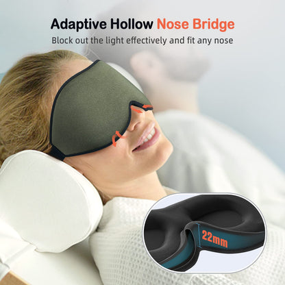 LitBear Sleep Mask for Side Sleeper Women Men, Eye Mask for Sleeping Light Blocking, 3D Contoured Cup Sleeping Mask, Soft Breathable Sleep Eye Mask with Adjustable Elastic Strap for Travel