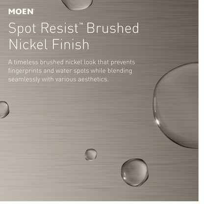 Moen Ignite Five-Function 3 3/4" Diameter Spray Head Wallmount, Spot Resist Brushed Nickel, 20090SRN