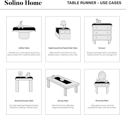 60 Inches 100% 14 60 Inch Solino Home Navy Blue Linen Table Runner - Fringe, Pure Linen Coffee Table Runner x