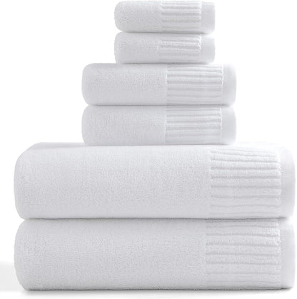 27.5x55 Inches Set 6 100 650GSM 6pieces) YTYC Luxury Bath Towels of Large, Percent Cotton Super Absorbent Soft Shower