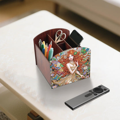 Tontut Diamond Painting Kit Storage Box, Elegant Women's 5D DIY Open Multi-Compartment Organiser Box, for Storing Desktop Items, Handmade Creative Gift