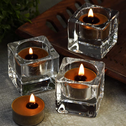 DEYBBY Scented Tealight Candles, Long Lasting Soywax Tea Candle Used for All of Holders|Clear Cup|12 Counts|Up to 4 Hour Burn Time|Coffee