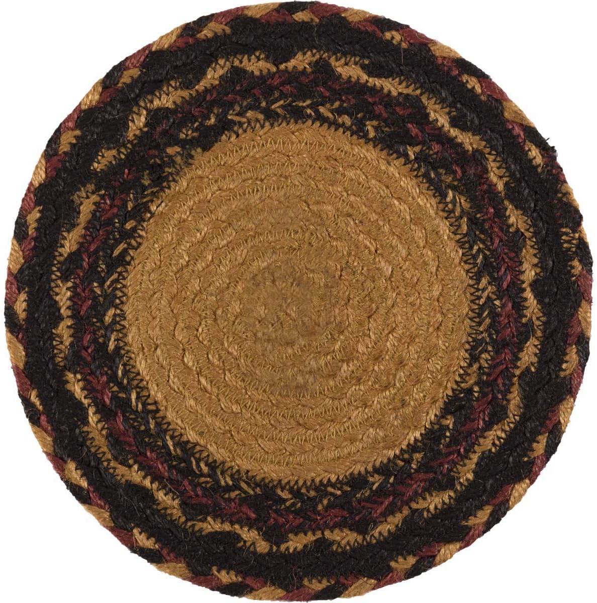 VHC Brands Heritage Farms Tan Crow Jute Trivet, Primitive Tabletop & Kitchen