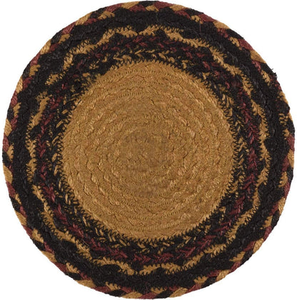 VHC Brands Heritage Farms Tan Crow Jute Trivet, Primitive Tabletop & Kitchen