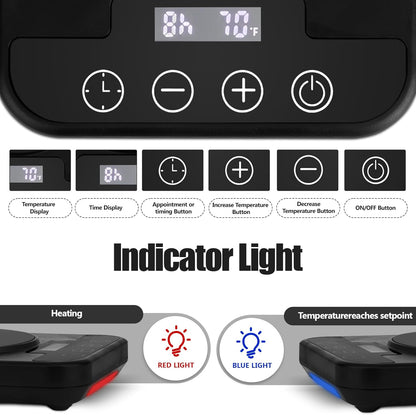Hobychild 1F (70-100F) 12-Hour Sourdough Starter Warmer Precise Thermostat Control Sourdough Warming Mat for Kitchen
