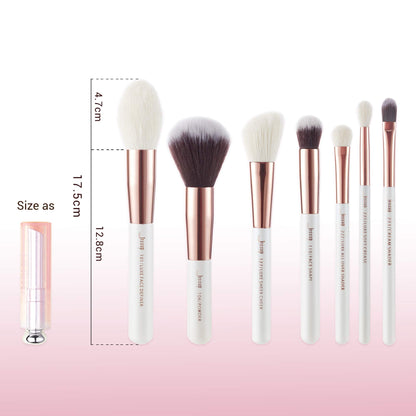 Jessup Brand 25pcs Professional Makeup Brush Set Beauty Cosmetic Foundation Powder Blusher Eyeshadow Blending Highlight Concealer Natural-Synthetic Hair Brushes Set (Pearl White/Silver)