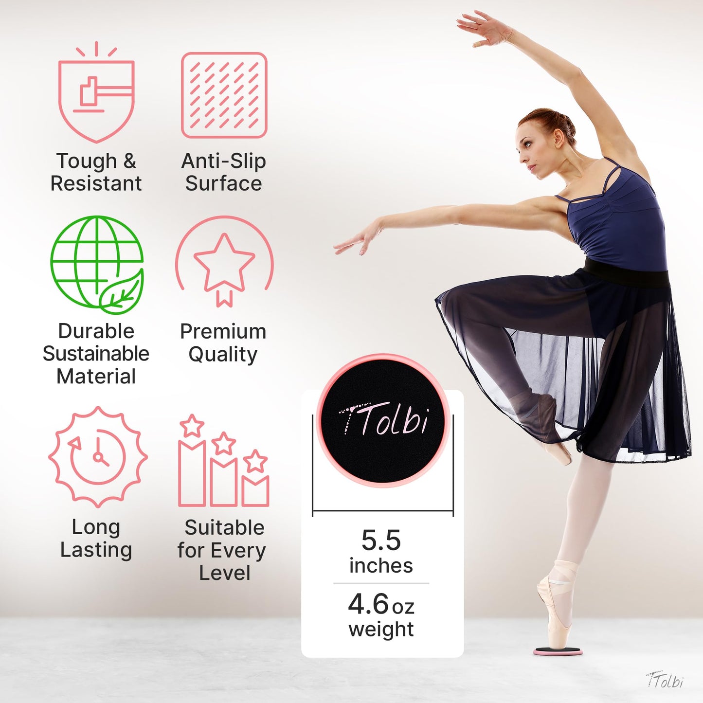 Premium Turning Boards for Dancers – Improve Pirouette Technique & Balance, Ideal Turn Board for Ballet, Dancing & Figure Ice Skating, Portable Spin Disc for Dance & Spinner Disk Training Equipment