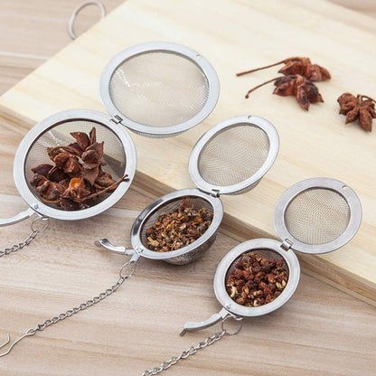 2pcs Stainless Steel Fine Mesh Seasoning Ball - Heart Shape Kitchen Tool for Soup Spice Stew Filter, Silver