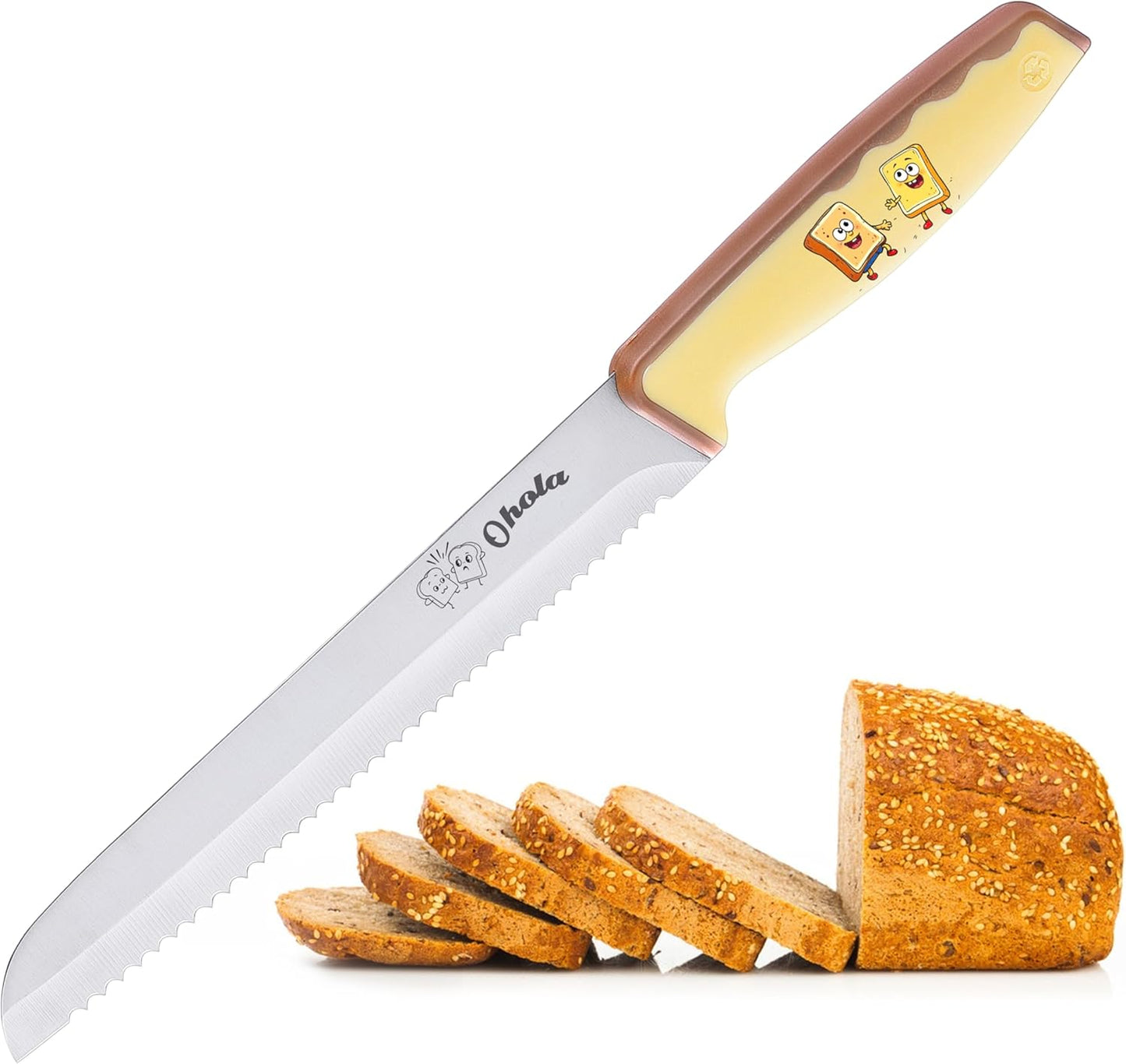 Ohola KITCHEN SUPPLIES 8 inch Bread Knife, Ohola Serrated Bread Knife for Homemade Bread, Bread Cutter for Slicing
