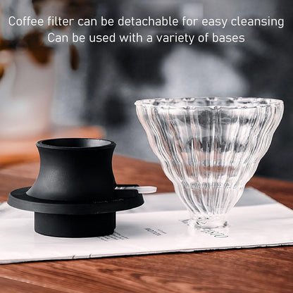 High Temperature Resistance Glass Coffee Dripper with Steel Balls, Easy to Operate for Immersion and Hand Drip