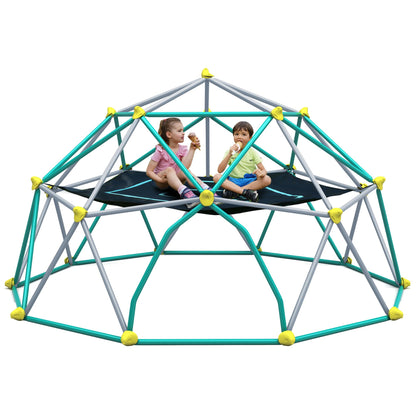 Merax 12FT Climbing Dome with Hammock, Outdoor Geometric Dome Climber Play Center for Kids 3-10 Supporting 1000 lbs, Easy Assembly Jungle Gym