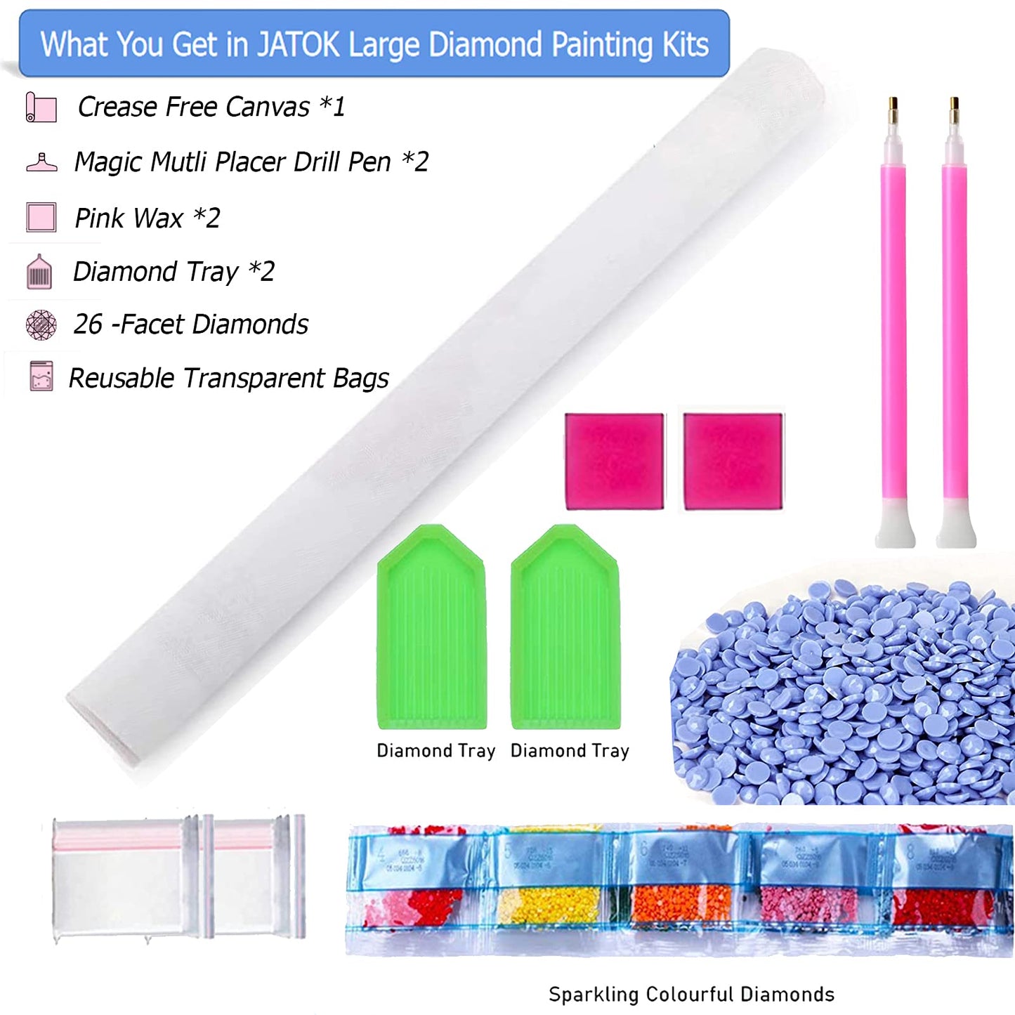 JATOK 5D Diamond Painting Kits for Adults (35.5x15.7in) DIY Large City Night Landscape Full Round Drill Embroidery Pictures Arts Paint by Number Kits Diamond Painting Kits for Home Wall Decor