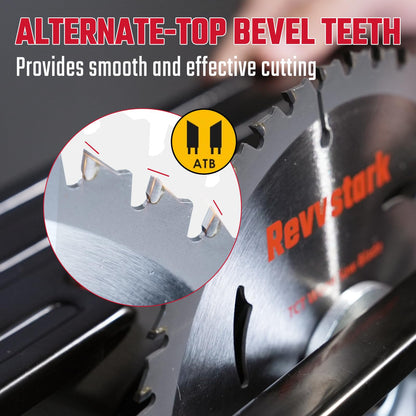 Revvstark 3 Pack 3 Inch 36 Tooth Carbide Circular Saw Blade for Wood, Plastic, PCV, Acrylic, Aluminum with 7/16" Arbor, 3/8" Bushing, Fit Dewalt Craftsman Ryobi Milwaukee