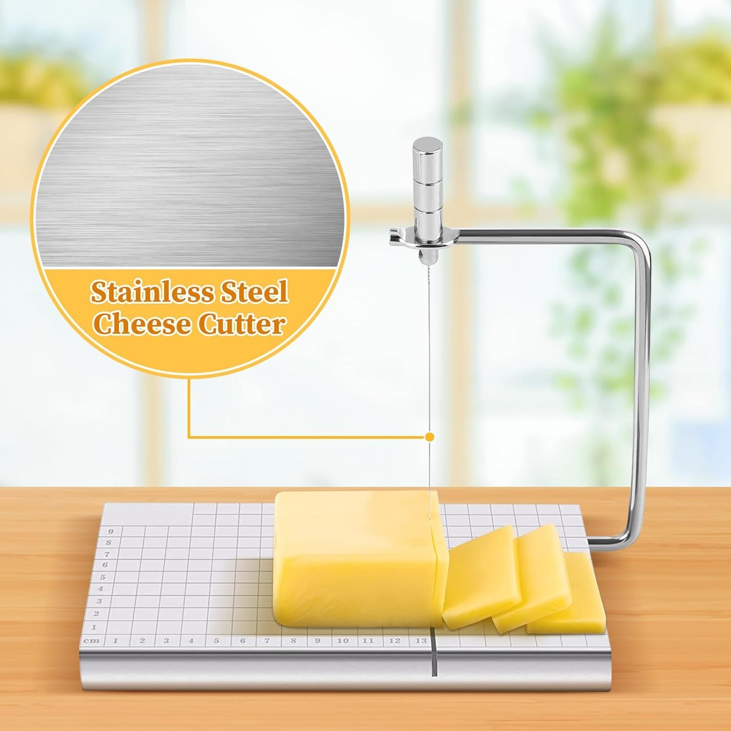Cheese Slicer Cutter Accessories, Sturdy Steel Wire Butter Slicer for Kitchen, 6 inch