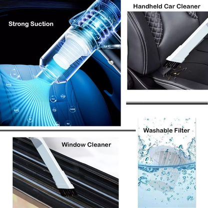Mini Vacuum Cleaner for Car, 2 in 1 Wireless Handheld with Brushless Motor, High Power 120W Rechargeable