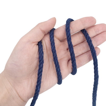 Leecogo 6mm Jute Rope 100 Feet Natural Craft Rope Twine String Perfect for Home Gardening Macrame Arts Crafts DIY Cat Scratching Post Replacement Repairing Recovering Cats Toy Making,Navy Blue