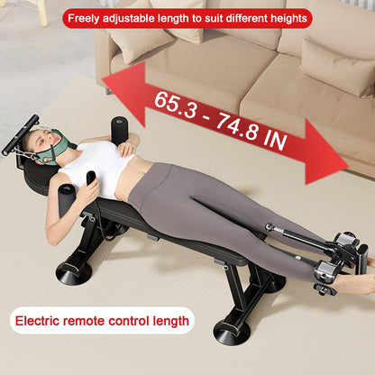 WUGCHDA Electric Alternative Inversion Table, Full Body Stretch Machine, Electric Inversion Tables for Back Pain, 440 Pound Capacity
