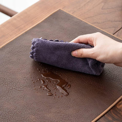 1220 Inch Waterproof PU Leather Table Runner, Vintage Coffee/Tea Mats, Heat Resistant & Wipe Clean, Bedside Nightstand