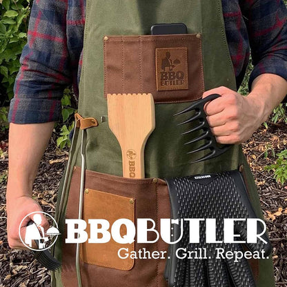 Wood Grill Scraper, Food Safe Oak Barbecue Cleaner with Metal Scraping Hook and Bottle Opener
