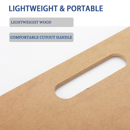 18" x 24" Drawing Board, Artist Sketch Boards with Handle for Drafting Art, Portable Wooden Clipboard for Class or Studio Fit in Artists Tote