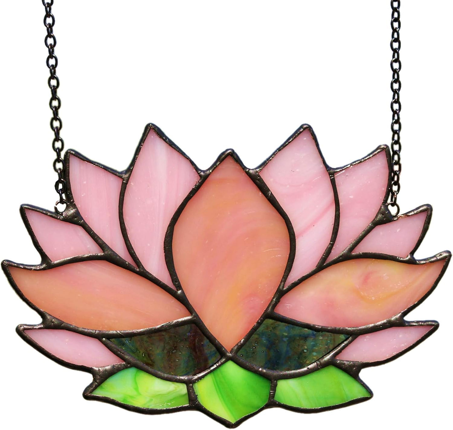 Lotus Flower Decor Stained Glass Window Hangings, Sun Catcher Gift for Mom, Kitchen Livingroom Decoration, Birthday