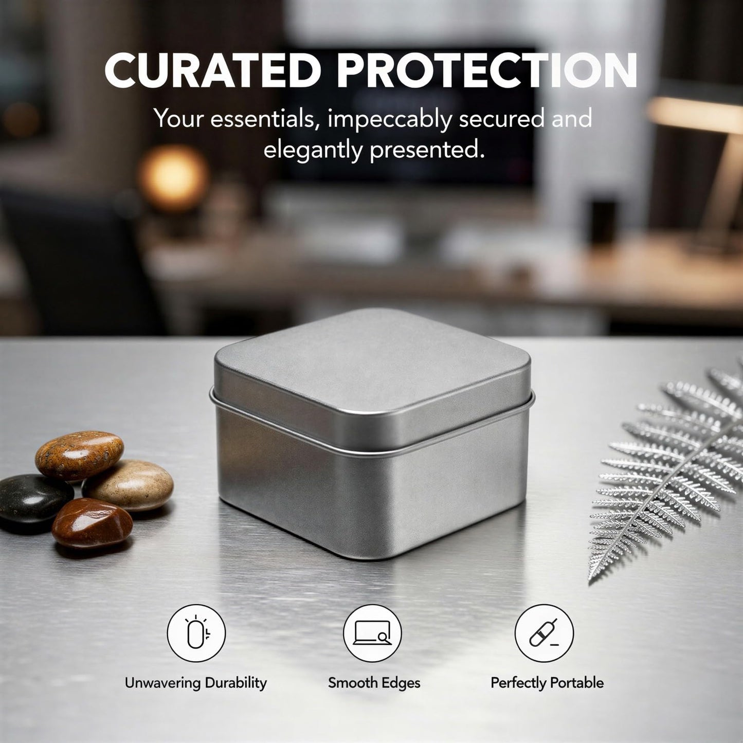TIMCORR 24Pcs Small Metal Tin Boxes with Lids,3.4 x 3.4 x 1.8 in Square Metal Box Storage Containers,Empty Gold Tin Boxes for Candy, Tea, Gift,Party Favors,DIY Crafts(Silvery)