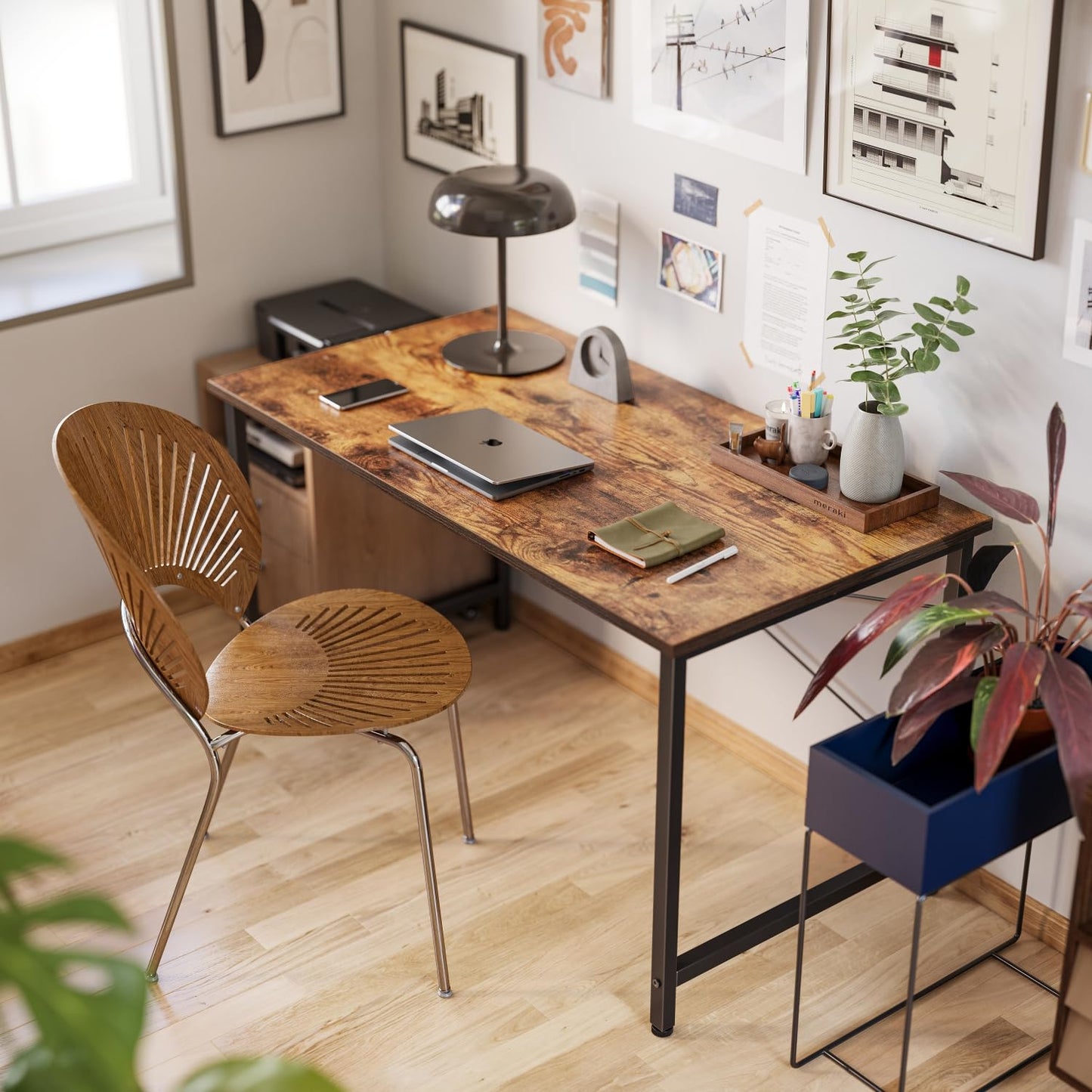 CubiCubi Computer Desk, 32 inch Small Home Office Desk for Small Spaces, Modern Simple Style for Home, Office, Study, Writing, Rustic Brown