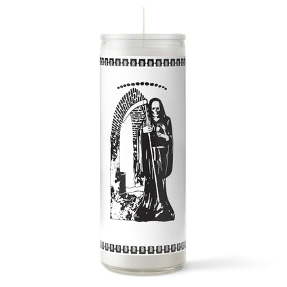 Alumenza 6 Pack Santa Muerte Candle in Glass Jar 90 Hours– Paraffin Wax, Clean Burning Unscented | Large & Tall Devotional Prayer Pillar Candles for Home, Memorial, Rituals