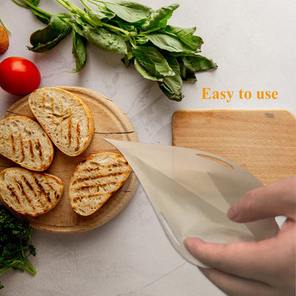 Akblaklsa 12 Pack Reusable Toaster Bags Non-Stick, Washable Toasted Sandwich Toastie Bags Toaster Microwave Grill, Great for Toast Sandwich Panini Snacks