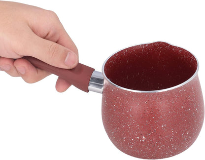 Nonstick Coating Milk Pan with Lid, Mini Milk Pot, Single Handle Anti-Scalding Saucepan, Lightweight Kitchen Cooking