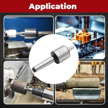 Nakkaa Lathe Center MT2 Live Center 0.0002" High Accuracy 60 Degree with 18mm Shank Diameter for Lathe Wood Metal Turning Tool