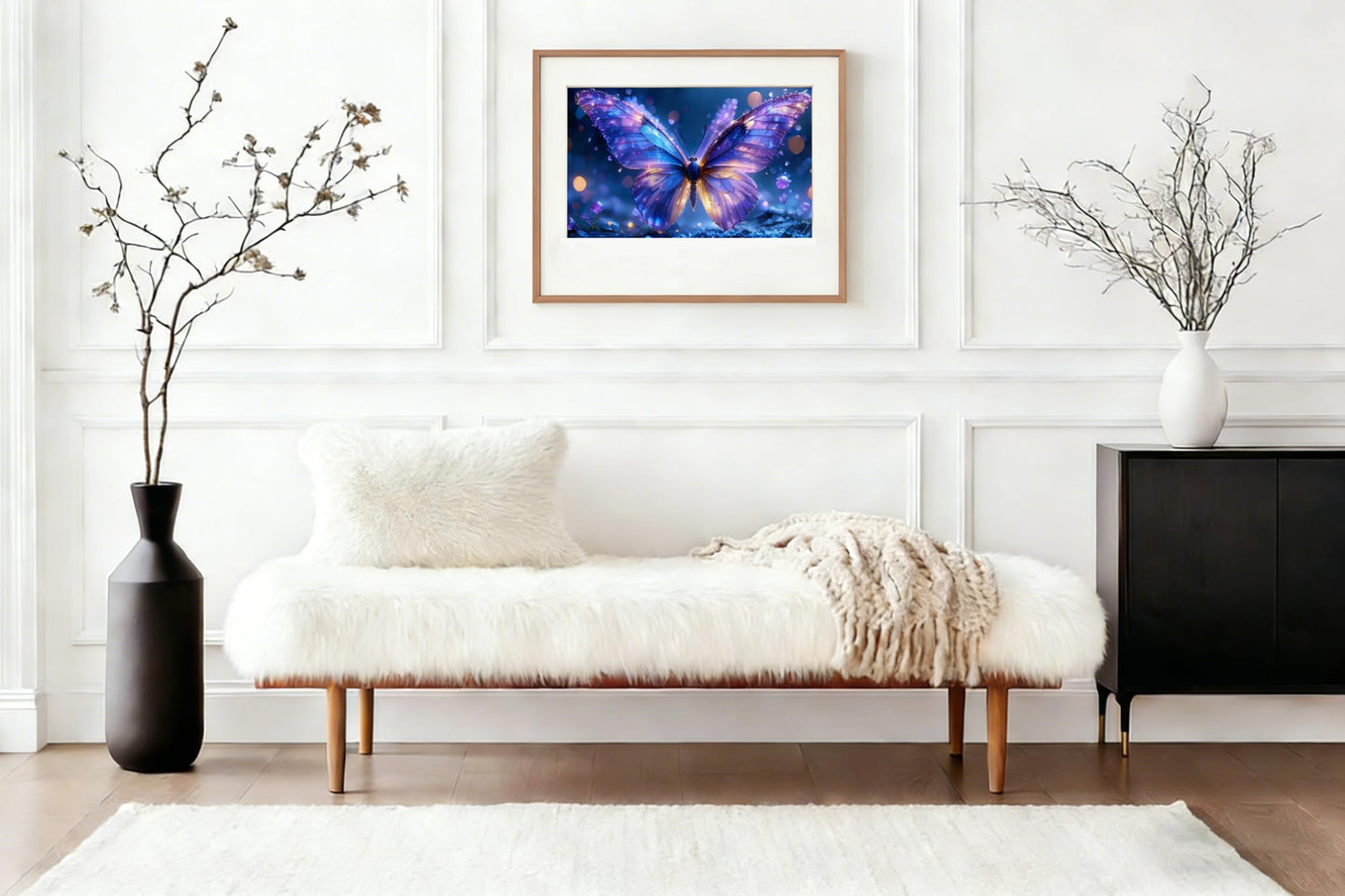 Gikboup Butterfly Diamond Art Kits Magical 5D Full Round Drill Diamond Painting for Adults Beginners, Perfect Relaxing Gift DIY Gem Art for Home Wall Decor 16"x12".