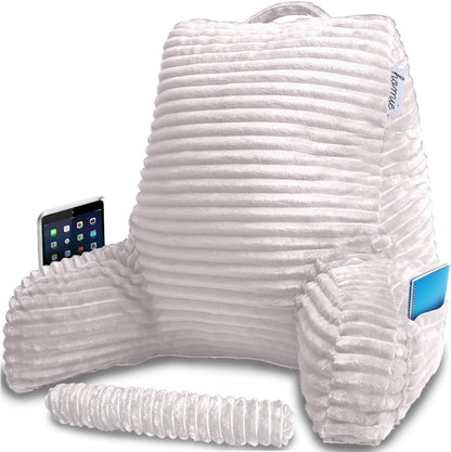 Homie Reading Pillow with Wrist Support, Has Arm Rests, and Back Support for Bed Rest, Lounging, Reading, Working on
