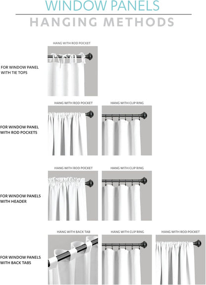Lush Decor Linen Button Farmhouse Valance - 52" W x 18" L, Gray & White, Rustic Kitchen Curtains with Coconut Husk