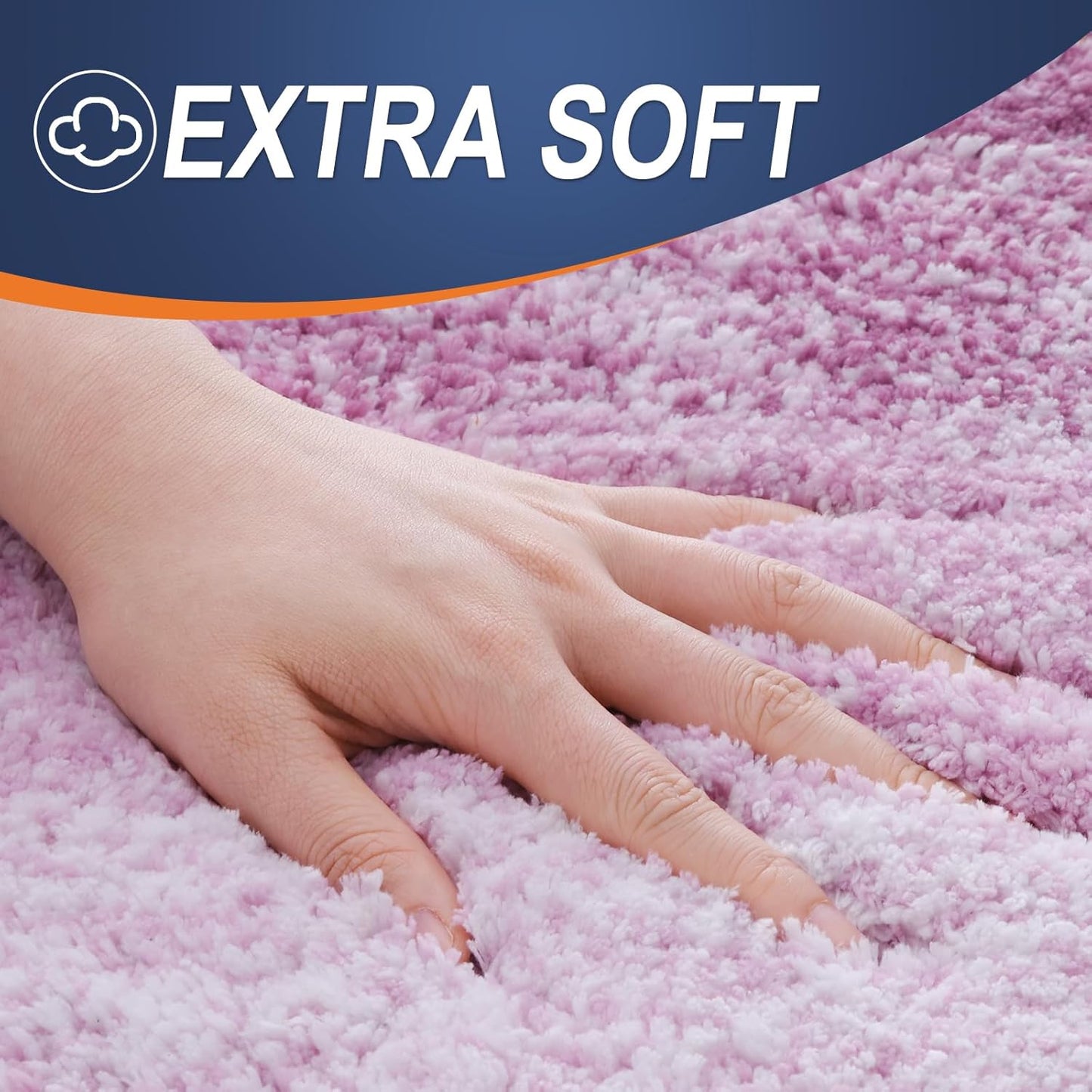 OLANLY Bathroom Runner Rug - Extra Soft Microfiber Mat with Rubber Backing | 59x24, Quick Dry, Pinkish-Purple